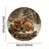 Vintage Christmas Deer Metal Sign Retro Wall Decor Farmhouse Holiday Art For Home Porch Bedroom