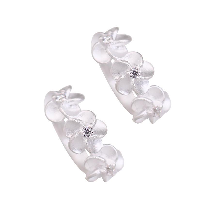 

Серьги Taozhiyaoyao для женщин с цветочными серьгами Простые и свежие литературные серьги-пряжки