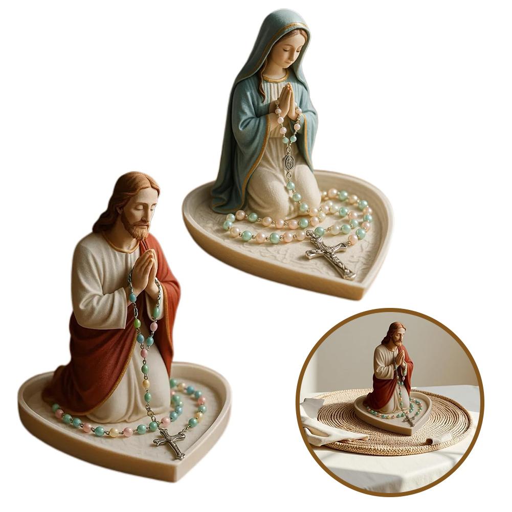 Elegantes Design Religiöse Andacht Rosenkranzhalter Jungfrau Maria
