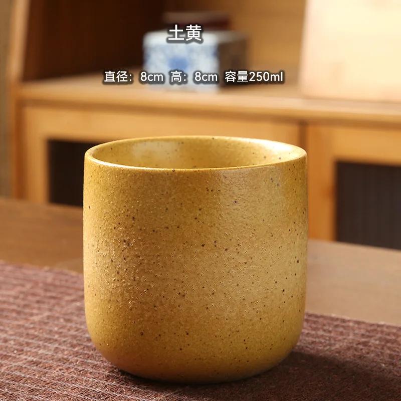 Cană de cafea retro de 250 ml, ceramică în stil japonez, ceașcă pentru mic dejun, creativitate, potrivire a culorilor, ceai cu latte, ceai de după-amiază, băuturi, vase de băutură
