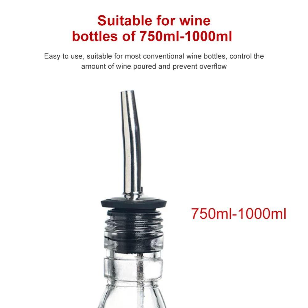 6/12Pcs Self-closing Liquor Pour Spouts Set Stainless Steel Bartender Bar Tools  Wine Accessories