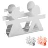 Napkin Holder Drawing Process Matte Polished Couple Hollow Pattern Stainless Steel Holder for Kitche