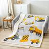 Garbage Truck Blanket Soft Fleece Throw Recycling Theme Kids Room Decor Educational Gift Baby Gift