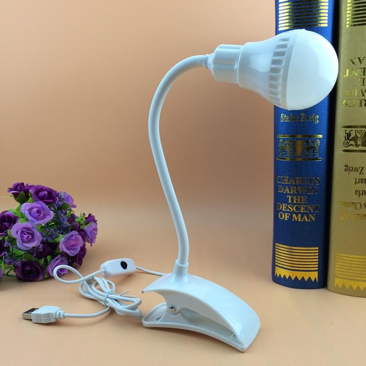 1PC Creative USB Clip Light LED Small Desk Light Learning Eye Protection Book Light USB Light