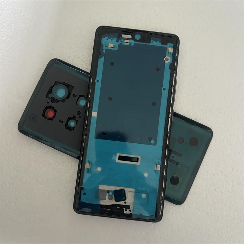 Full Phone Housing For Redmi Note 14 Pro 4G 24116RACCG Middle Frame Battery Back Cover Rear Door + Camera Lens Parts