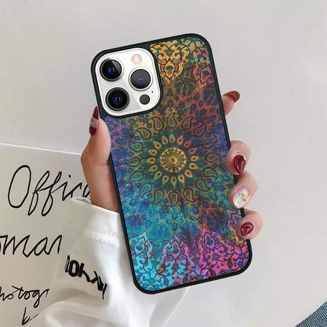 Mandala Floral Coque Shell For iPhone 17 Air 15 16 14 13 12 Pro Max 11 Pro Max Plus Phone Case Cover