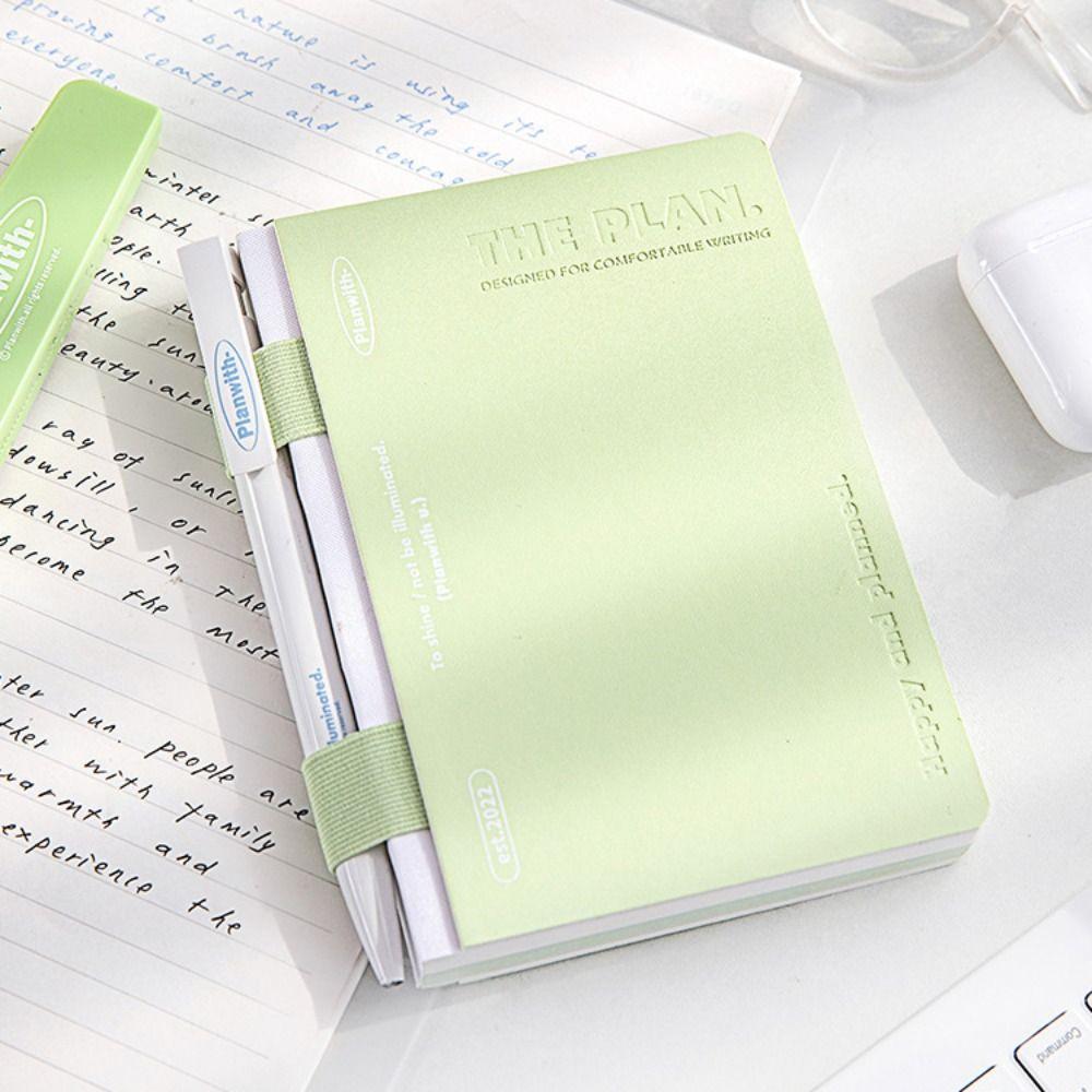 Colored Page Binder Lined Book Gradient Daily Planner Notebook  Diary Writing Tool