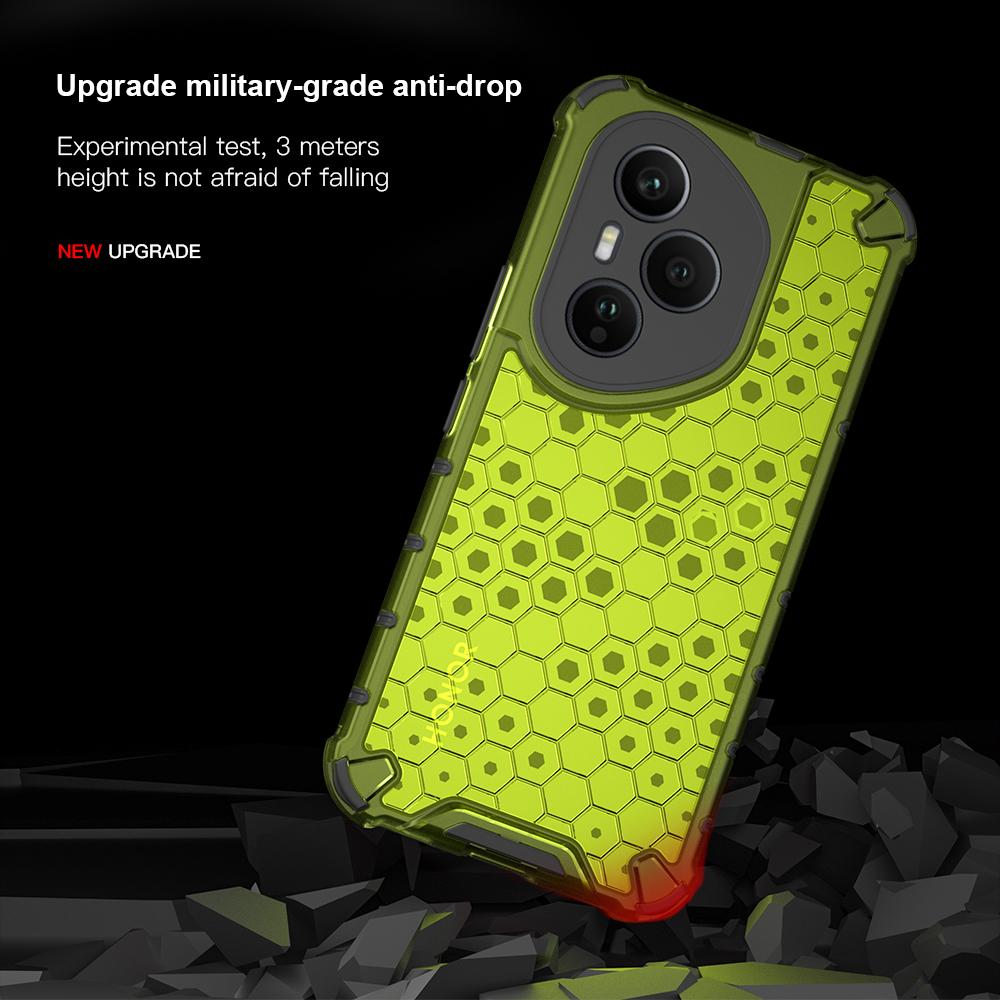 KEYSION Stoßfeste Panzerhülle für HONOR 400 Pro 5G Weiches Silikon+PC Transparentes Waben-Handy-Rückcover für Huawei Honor 400