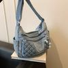 Denim Crossbody Bag for Women with Multi - Pockets & Quilted Detail, Lightweight & Stylish Shoulder Purse