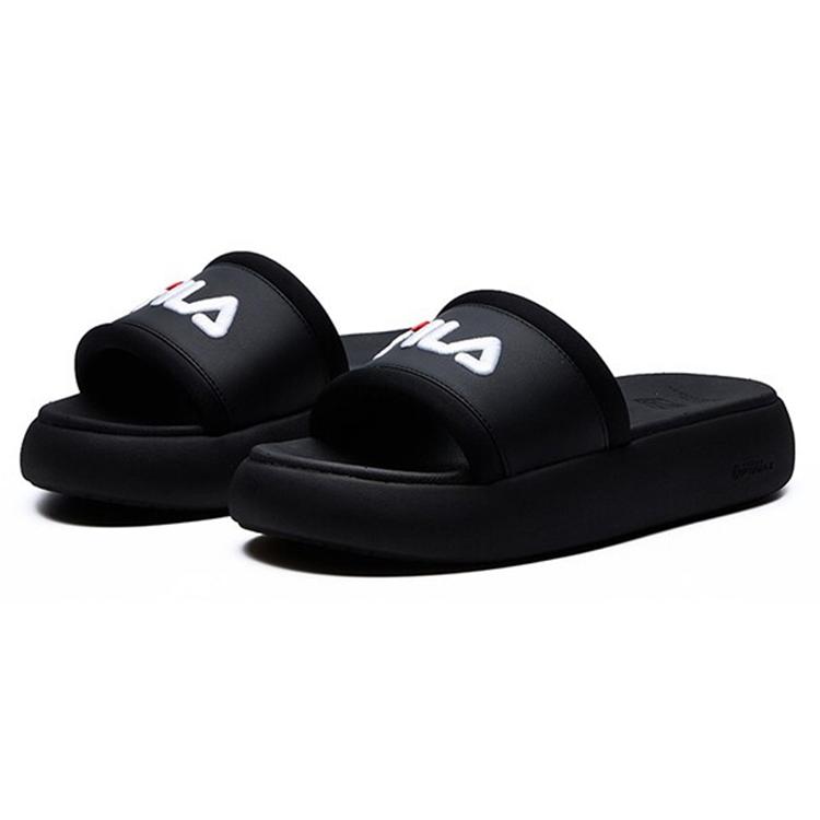 FILA Donut Fashion Casual Slippers For Black Women's F12W124622FBK