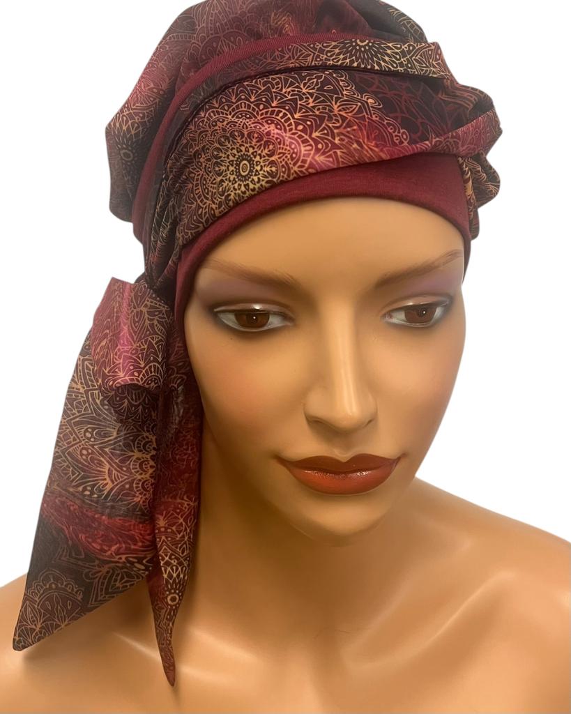Elegant Women' Turban Daria Bordo 533 Lightweight Tied Even After Chemotherapy
