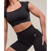 Gymshark Adapt X Whitney Animal Top Crop Fără Cusături Negru Gri Asfalt B3b2h Bc3c