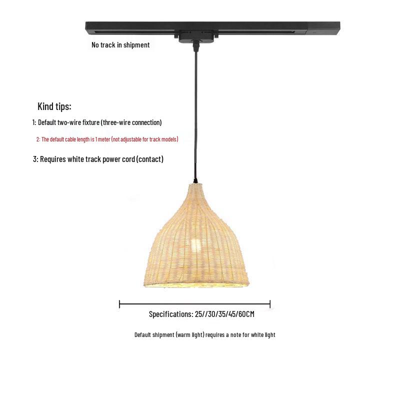 Zen Bamboo Rattan Pendant Lamp for Tea Rooms and Restaurants
