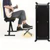 Folding Foot Rest 4-Height Adjustable Pedal Footrest Stand for Beauty Salons Home Pedicures Toe Nail Tool and Guitar Pedal Stool