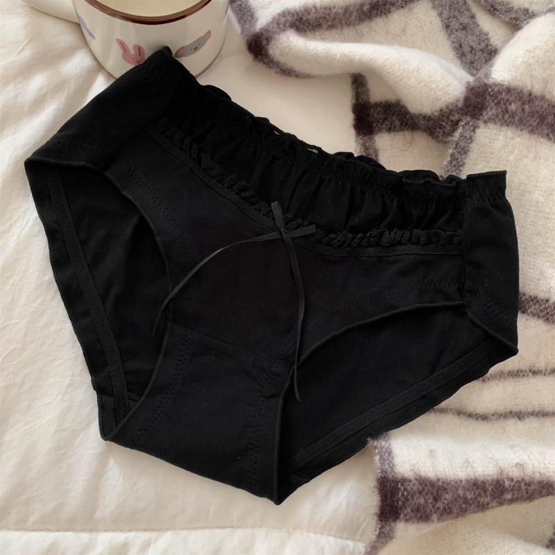 Mädchen Frühling Süß Neu Bequem Baumwolle Spitze Kante Rein Sexy Baumwollzwickel Unterwäsche