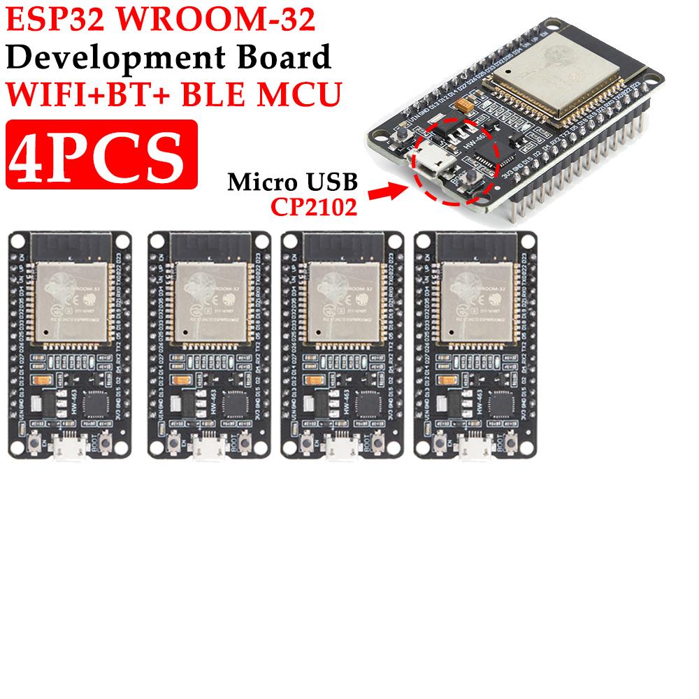 ESP32 WROOM-32 Development Board USB CP2102/ TYPE-C CH340C WiFi+Bluetooth Ultra-Low Power Consumption Dual Core Wireless Module