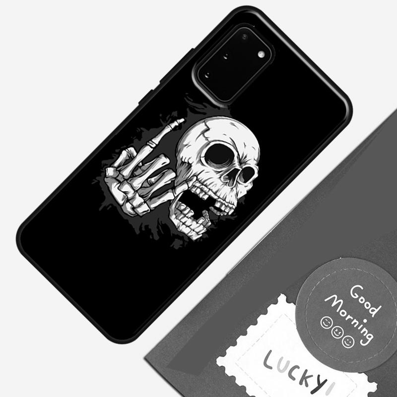 Rock and Roll Skull Phone Case For Samsung Galaxy S23 S26 Ultra S20 S21 S22 S24 S25 Plus S10 S25 FE Cover Shell