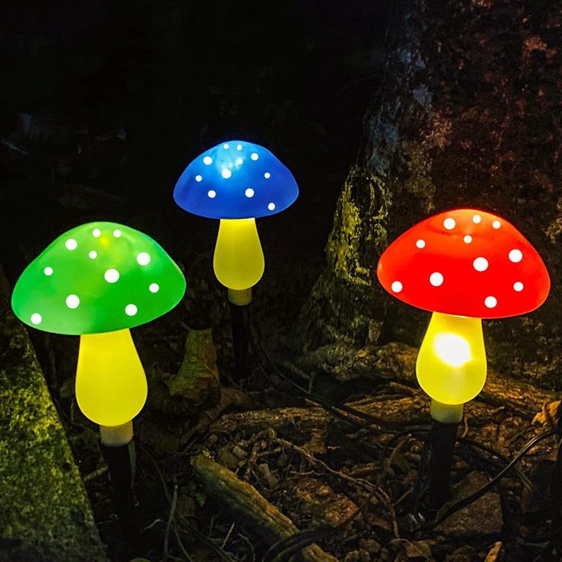 Outdoor Solar LED Mushroom String Lights - Garden Decorative Lamps