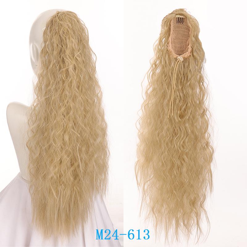 Drawstring Puff Long Kinky Afro Curly Ponytail Synthetic African American Hair Extension Ponytail Clip In Hairpiece