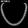 Hiphop Round Circle Male Chains Necklace for Women Men Silver Color Stainless Steel Link Chain Bracelet Jewelry Collar Hombre