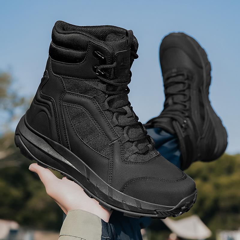 Large Size Breathable Tactical Boots Special Outdoor Hiking Wear-resistant Training Combat Boots High Top Military Boots
