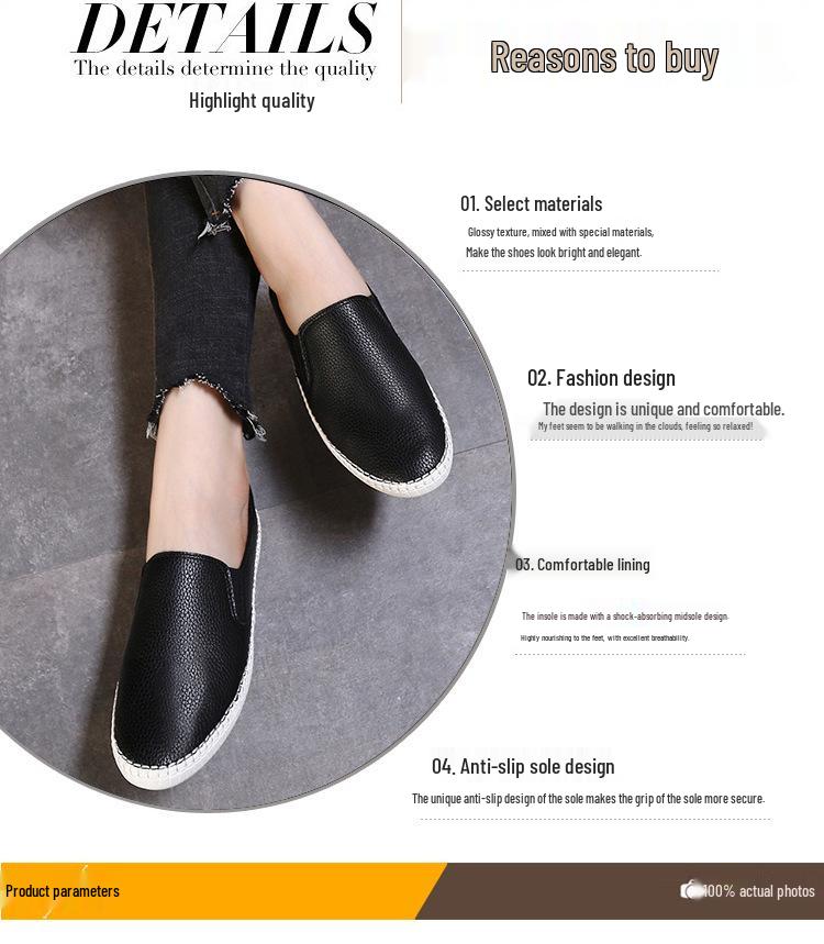 Mocassini bianchi versatili slip-on da donna – Scarpe casual basse da sera per l'autunno 2025
