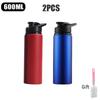 Large 600ml Stainless Steel Sports Bottle Leak Proof Design Bike Cycling Camping Outdoor Travel Water Flask Durable