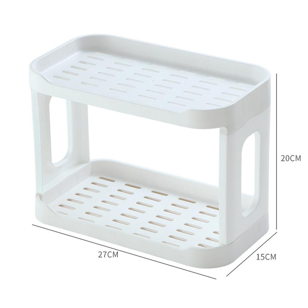 2 Layers Desktop Storage Rack Organizer Detachable Double Layer Dressing Table Cosmetic Storage