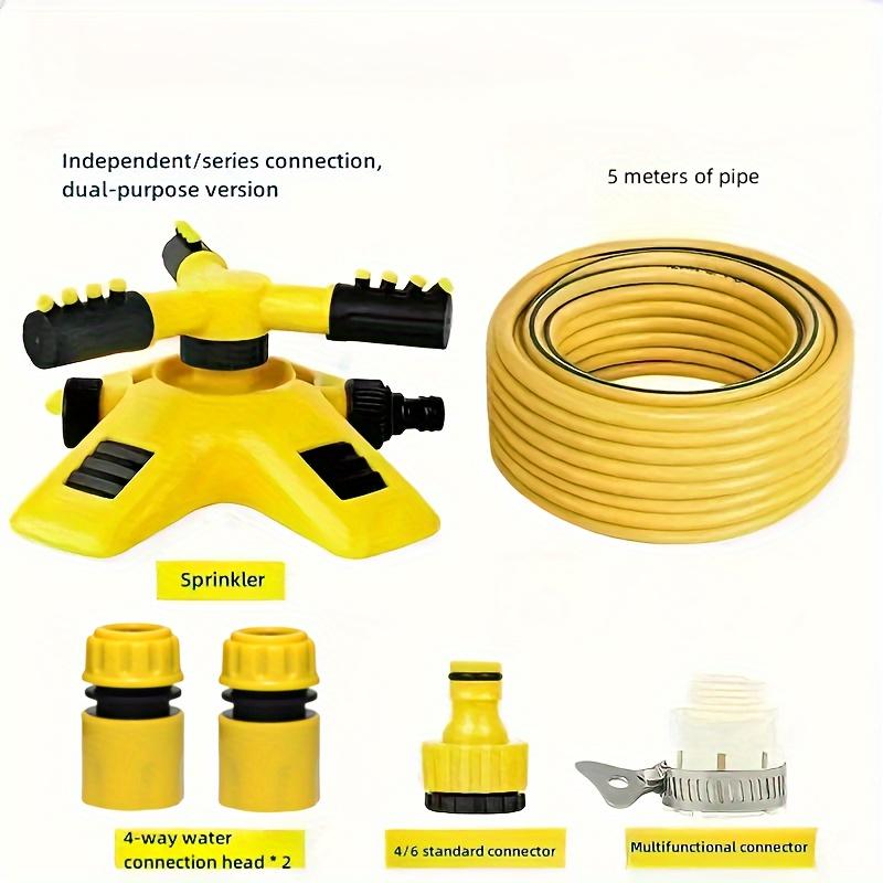 

[6pcs 360° Rotating Lawn Sprinkler] 6pcs Lawn Sprinkler Set, 360° Rotating Water Sprinkler with Adjustable Arm, Plastic Material