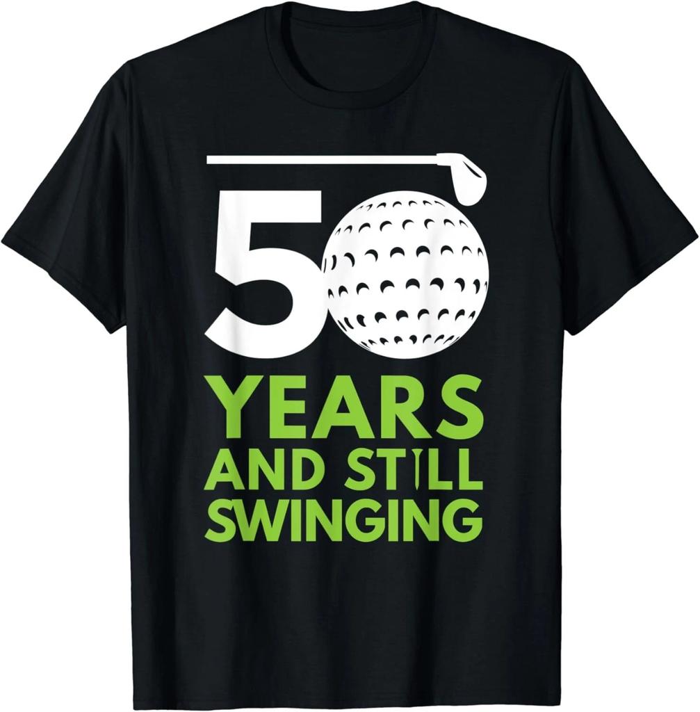 50 Jahre und immer noch schwingend Lustiger Golfschläger Geburtstagsshirt Geschenk Unisex T-Shirt