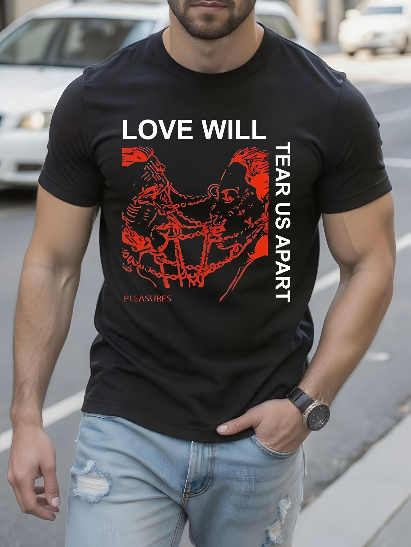 & Wo Lil Peep Love Will Tear Us Apart Graphic - Bold Red Heartbreak Design T-shirt S