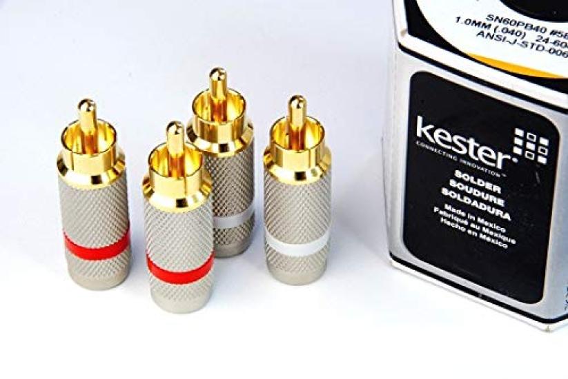 Canare Blue RCA Cable with Plug and White L4E6S-BLUE 1.5ft (46cm) [Red Pair]