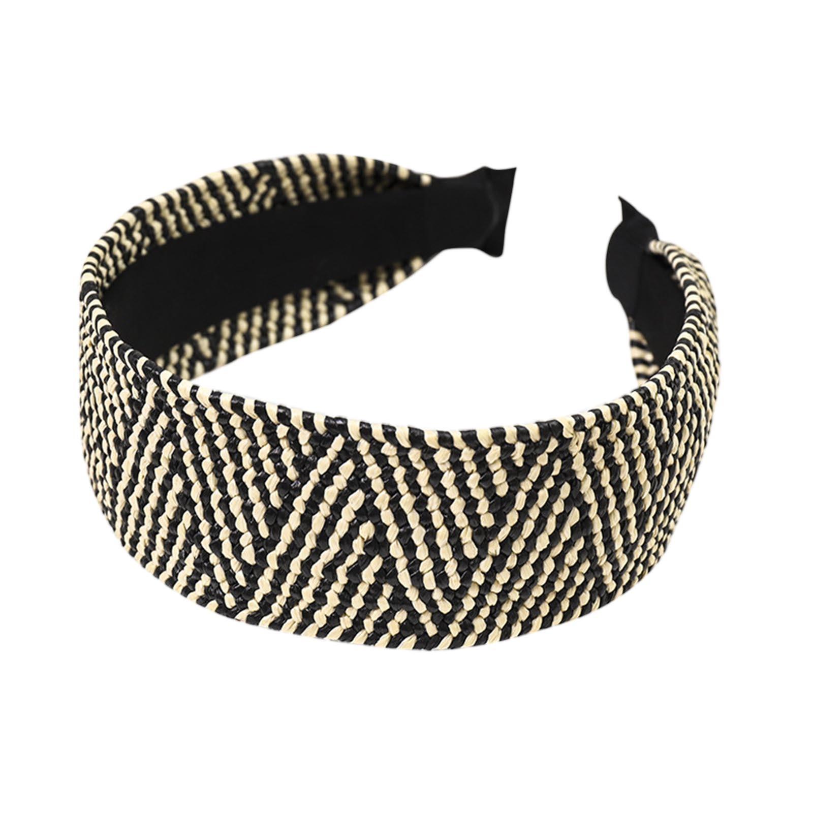 

Модная соломенная повязка на голову для женщин, обруч для волос, милая повязка на голову для девочек One Size