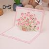 Pop-Up Greeting Card 3D Flower Bouquet Card Handmade Rose Sunflower Tulip Gift Card for Mother's Day Graduation Anniversary
