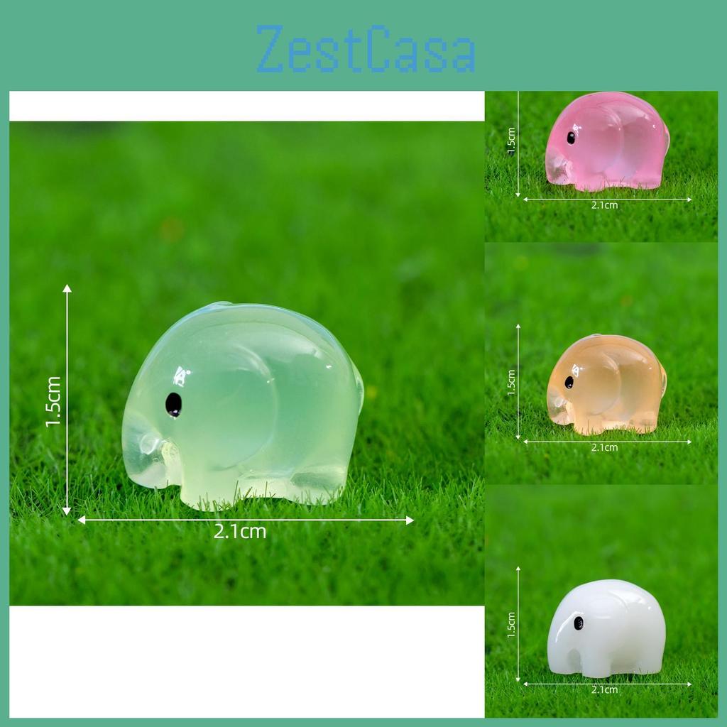 Adorable Luminous Resin Elephant Figurine For Creative Desktop Decoration