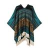 Ethnic Style Tassel Shawl: Xinjiang Tibet Yunnan Lijiang Travel Jacquard Outerwear Warm Striped Cape