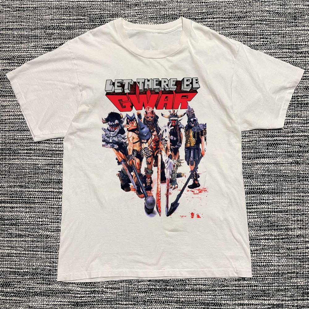 Rare Let There Be GWAR Poster White All Size Cotton Shirt OM765 Unisex T-Shirt S