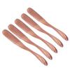 5PCS Wooden Butter Knife Jam Cheese Spreader Tableware for Japanese Style for Bread Facial MaskDark Paint Color