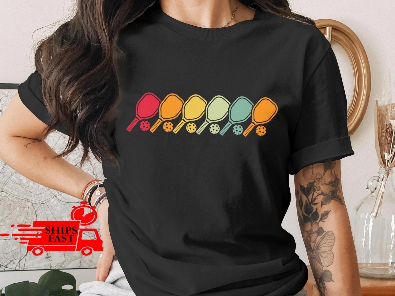 Pickleball T-Shirt Comfort Colors Vintage Retro Paddle Ball Graphic Tee S