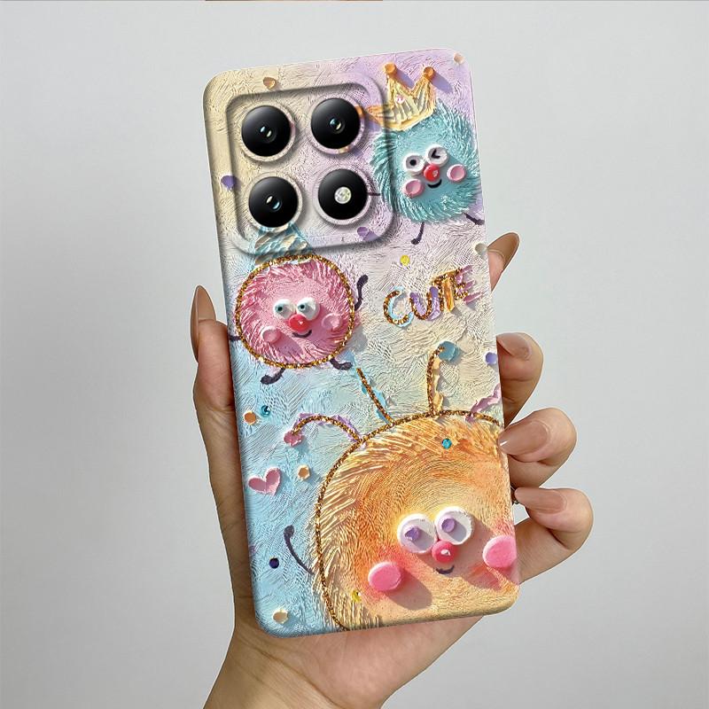 For Xiaomi 14T Pro Phone Case 14Tpro Soft Silicone TPU Sweet Painted Casing Cartoon Printed Shockproof Protective Back Cover