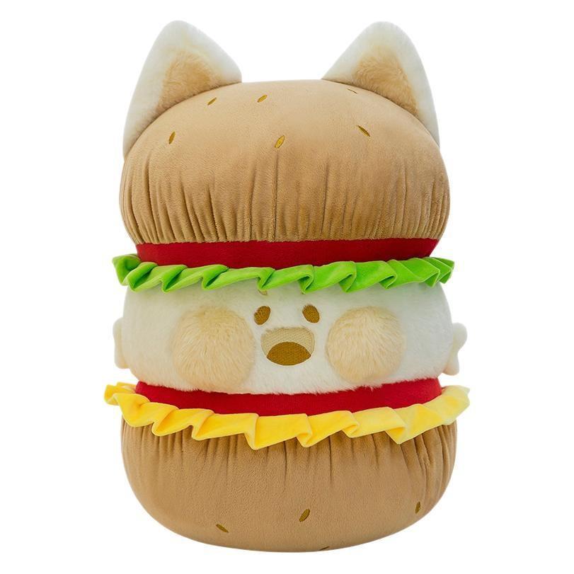 Cat Dudu Hamburger Plush Toy Stuffed Animal Food Design Decoration Pillow Gift