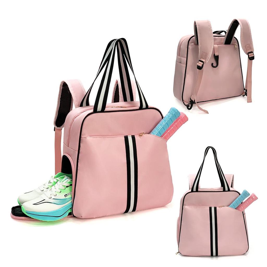 2025 Portable Sports Bag for Badminton, Tennis & Pickleball - Fits 2 Rackets, Handheld, Large-Capacity, Down Cotton