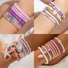Bohemian meter beaded multi-layer stacked elastic bracelet contrasting color women's bracelet set