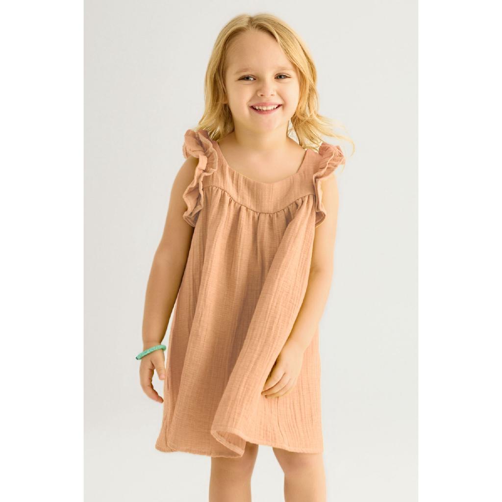 Fata Fata Culoare Roz Rochie Lat Patrat Decolteu