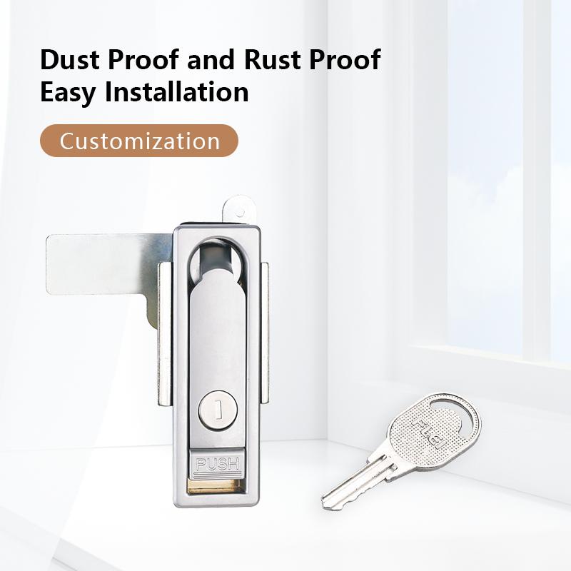 Industrial Hardware Cabinet Key Operated Push Button Panel Lock with Easy Installation