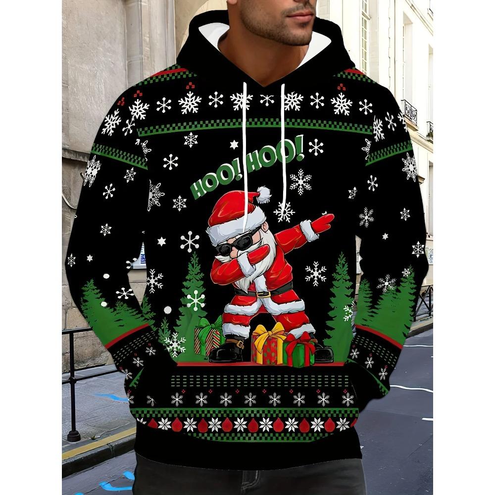 

Осенние 3D толстовки с принтом на рождественскую тематику, модные повседневные спортивные мужские толстовки с капюшоном и длинным рукавом 6XL