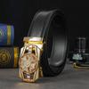 Men's Genuine Leather Automatic Buckle Cowhide Belt - Business Casual Style