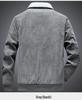 Men's Autumn/Winter 2025 Corduroy Lambswool Jacket - Thickened Warm Outerwear for Middle-Aged Men