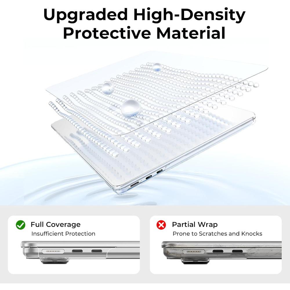 Clear Case Compatible for New MacBook Air Laptop Protective Plastic Hard Shell Cover