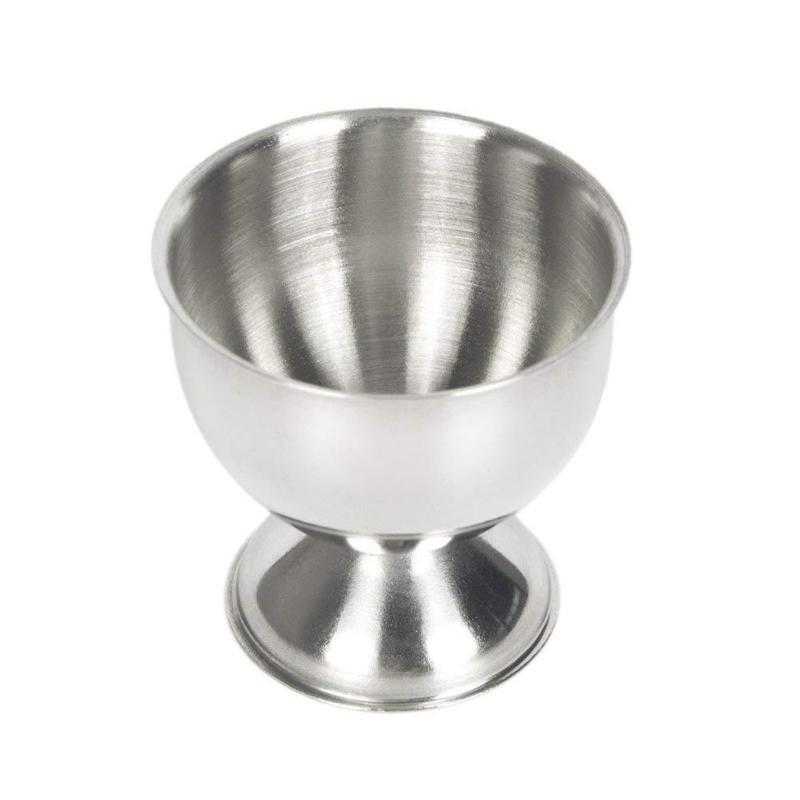 4Pcs Stainless Steel Egg Cups Egg Holders Egg Tray Kitchen Gadgets Tools for Hard Boiled Eggs, Silver